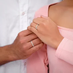 Dual Tone Twin Flame Couple Bands