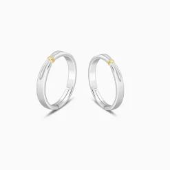 Dual Tone Twin Flame Couple Bands