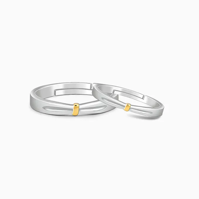 Dual Tone Twin Flame Couple Bands