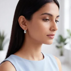 Dual Tone Uniquely Yours Hoop Earrings