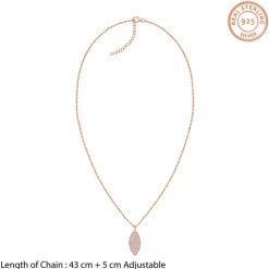 Dual Tone Verdant Glow Silver Pendant With Link Chain