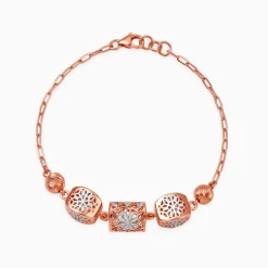 Dual Tone Zenith Charm Silver Bracelet