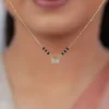 Gold Aarohi Solitaire Lab Grown Diamond Mangalsutra