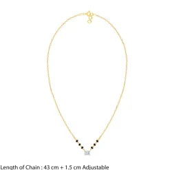 Gold Aarohi Solitaire Lab Grown Diamond Mangalsutra