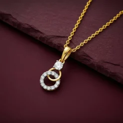 Gold Adalia Lab Grown Diamond Pendant