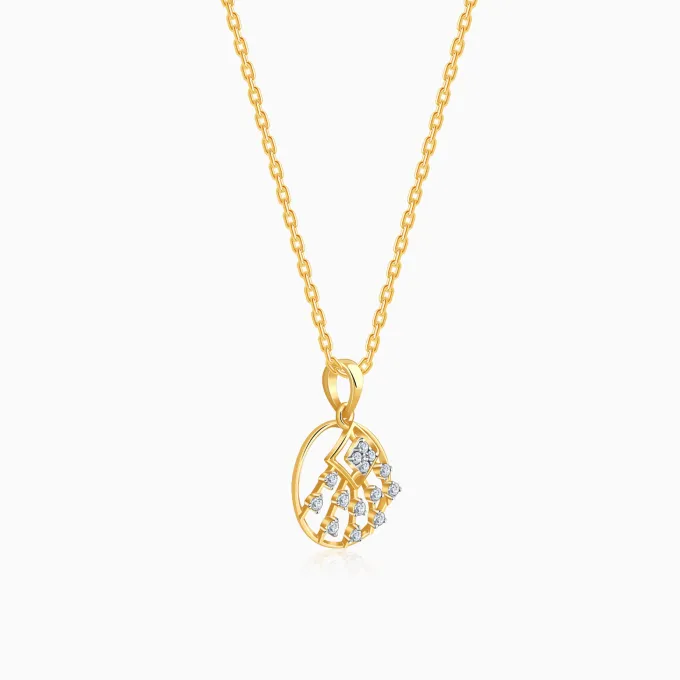 Gold Admiring Shine Lab Grown Diamond Pendant