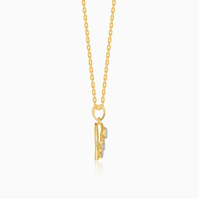 Gold Admiring Shine Lab Grown Diamond Pendant