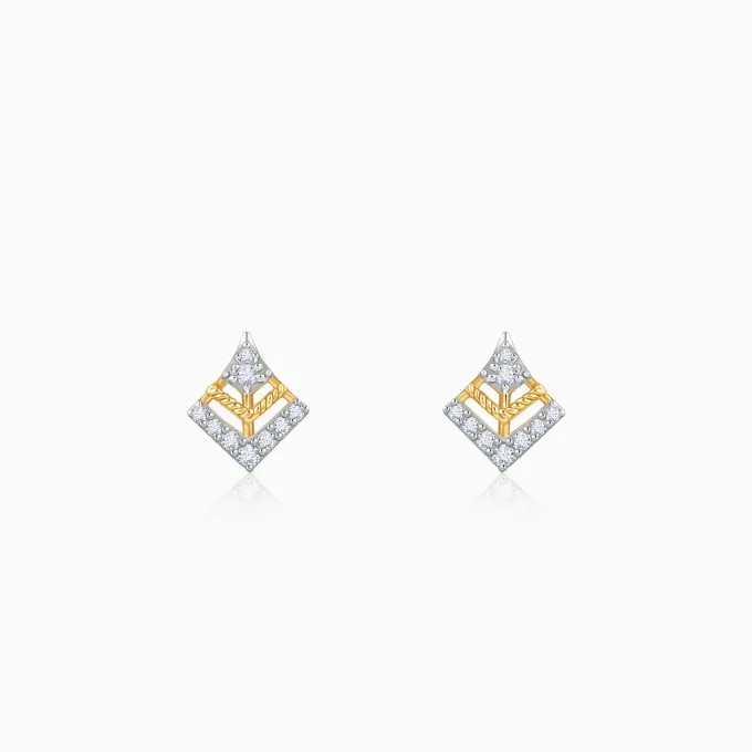 Gold Aero Kite Lab Grown Diamond Studs