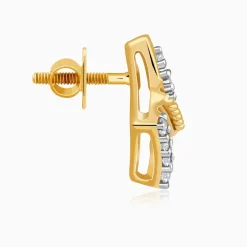 Gold Aero Kite Lab Grown Diamond Studs