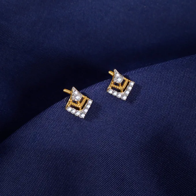 Gold Aero Kite Lab Grown Diamond Studs