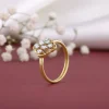 Gold Amer Trellis Lab Grown Diamond Ring