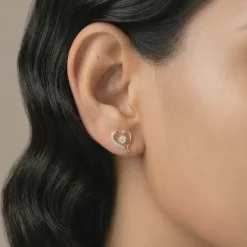 Gold Amora Crown Lab Grown Diamond Earrings