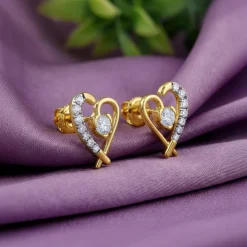 Gold Amora Crown Lab Grown Diamond Earrings
