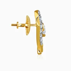 Gold Amora Crown Lab Grown Diamond Earrings