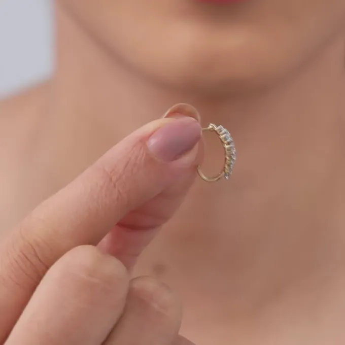 Gold and Bold Lab Grown Diamond Earrings