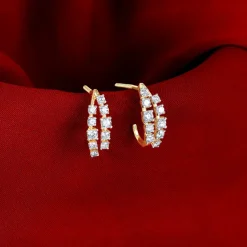 Gold and Bold Lab Grown Diamond Earrings