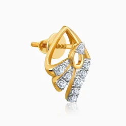 Gold Angular Lab Grown Diamond Studs