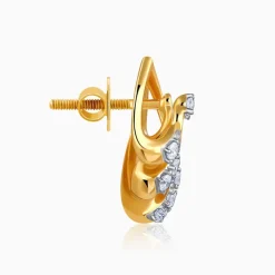 Gold Angular Lab Grown Diamond Studs