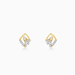 Gold Angular Lab Grown Diamond Studs