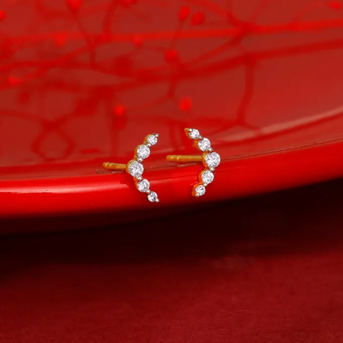 Gold Arc of Beauty Lab Grown Diamond Earrings