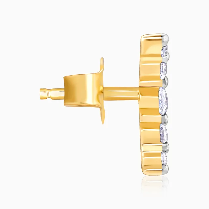 Gold Arc of Beauty Lab Grown Diamond Earrings