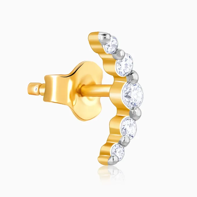 Gold Arc of Beauty Lab Grown Diamond Earrings