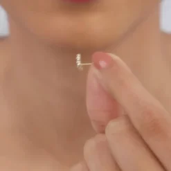 Gold Arc of Beauty Lab Grown Diamond Earrings