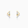 Gold Archer Diamond Earrings