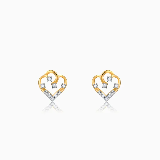 Gold Arteria Diamond Earrings