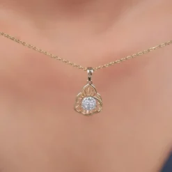 Gold Astrid Lab Grown Diamond Pendant