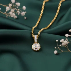 Gold Aurabelle Lab Grown Diamond Pendant