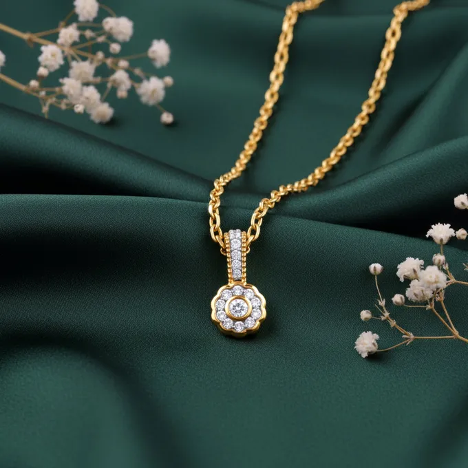 Gold Aurabelle Lab Grown Diamond Pendant