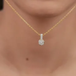 Gold Aurabelle Lab Grown Diamond Pendant