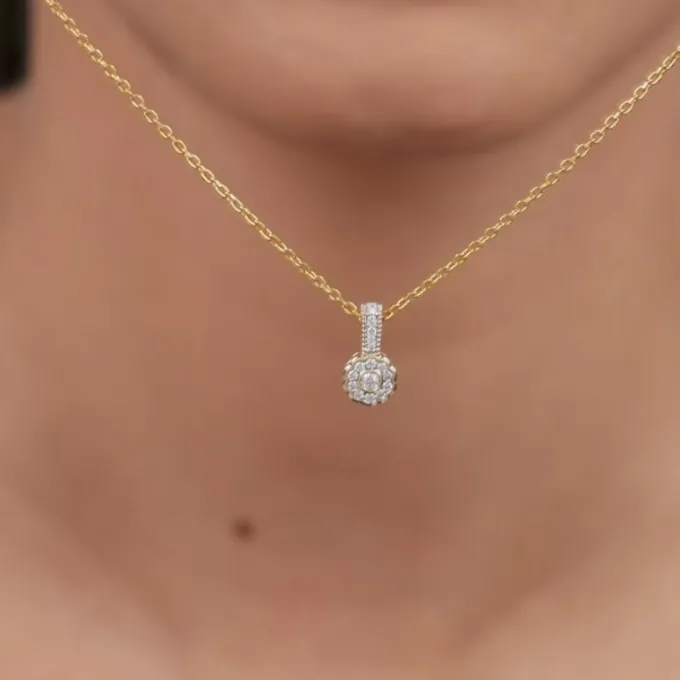 Gold Aurabelle Lab Grown Diamond Pendant