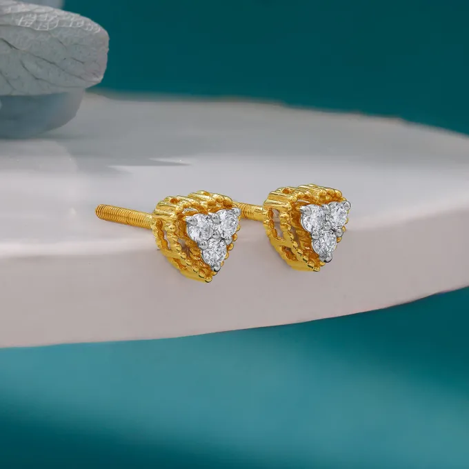 Gold Aurahart Lab Grown Diamond Earrings