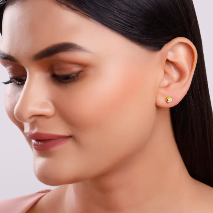 Gold Aurahart Lab Grown Diamond Earrings