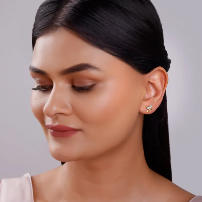 Gold Aurea Lab Grown Diamond Earrings
