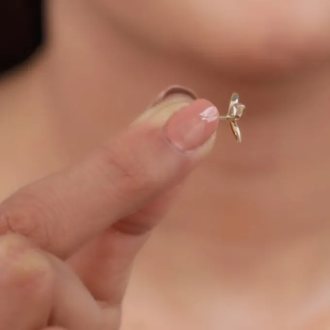 Gold Aurea Lab Grown Diamond Earrings