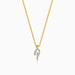 Gold Aurelia Spiral Lab Grown Diamond Pendant
