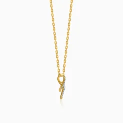 Gold Aurelia Spiral Lab Grown Diamond Pendant