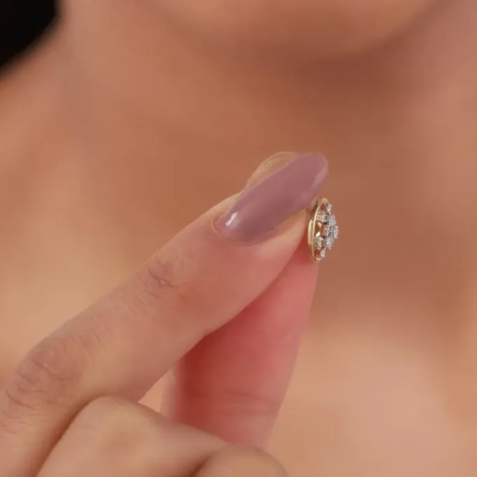 Gold Aurelle Lab Grown Diamond Earrings