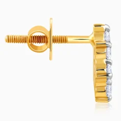 Gold Aureole Diamond Studs