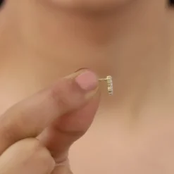 Gold Aureole Diamond Studs