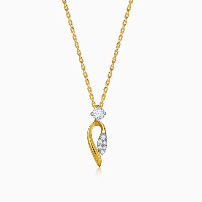 Gold Aurex Muse Lab Grown Diamond Pendant