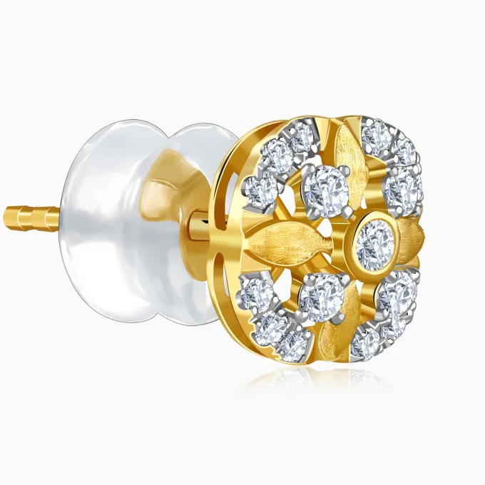 Gold Auric Garden Lab Grown Diamond Earrings