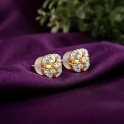 Gold Auric Garden Lab Grown Diamond Earrings