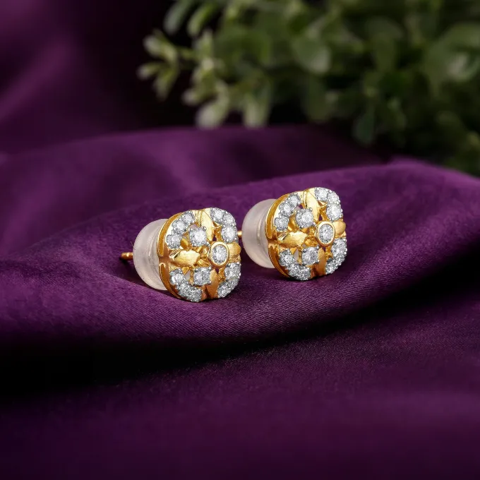 Gold Auric Garden Lab Grown Diamond Earrings