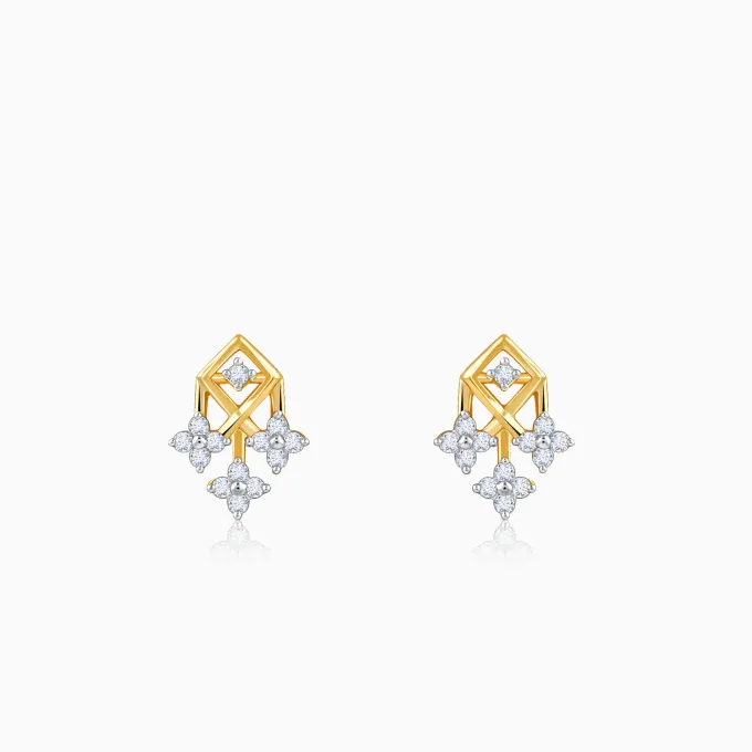 Gold Auric Lab Grown Diamond Earrings
