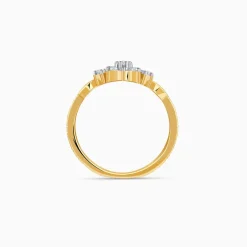 Gold Auric Petal Lab Grown Diamond Ring