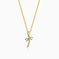 Gold Aurora Dragonfly Lab Grown Diamond Pendant
